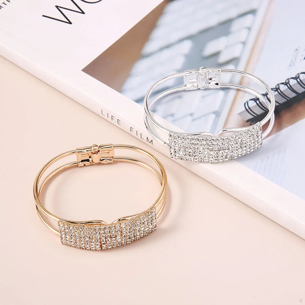 Массивное кольцо на палец Со стразы браслеты для женщин женские свадебные