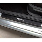 Виниловая наклейка из углеродного волокна, защитная Накладка на порог автомобиля для Suzuki Ciaz, автомобильные аксессуары
