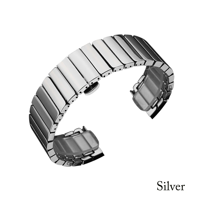 SILVER 20 мм 22 мм керамический ремешок для часов huawei Watch GT/honor magic watch 2 для Amazfit Stratos 2/2S ремешок для часов браслет аксессуары - Цвет ремешка: SILVER