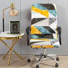 ML в виде геометрических фигур Печатные эластичный стрейч офисные чехол на компьютерное кресло с защитой от пыли игровой чехол для кресла поворотный кресло протектор A +