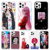 case coque for iphone 13 pro max 11 12 pro xs max x xr 7 8 6 6s plus se 2020 zero two darling in the franxx anime cover funda