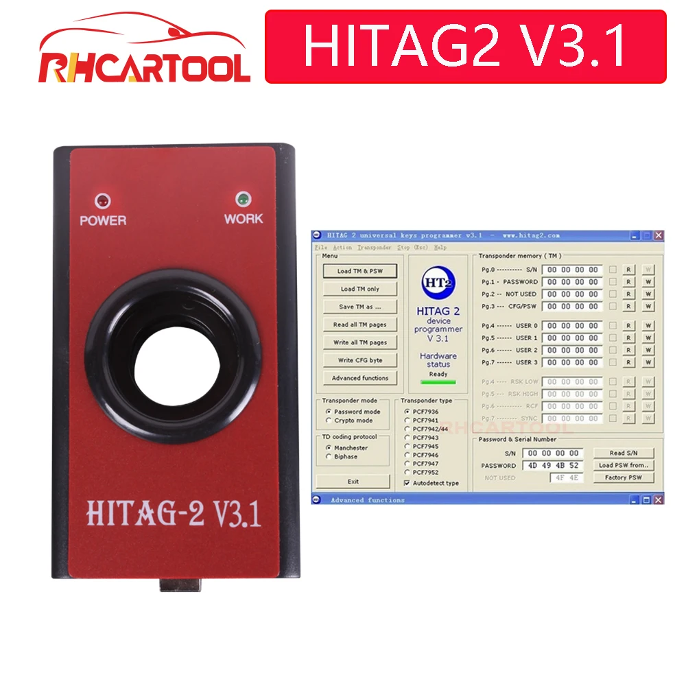 

OBD2 Car accessories HITAG2 V3.1 ak90 for bmw key programmer HiTag2 programmer hitag 2 HITAG-2 V3.1 Key Programmer Free Shipping