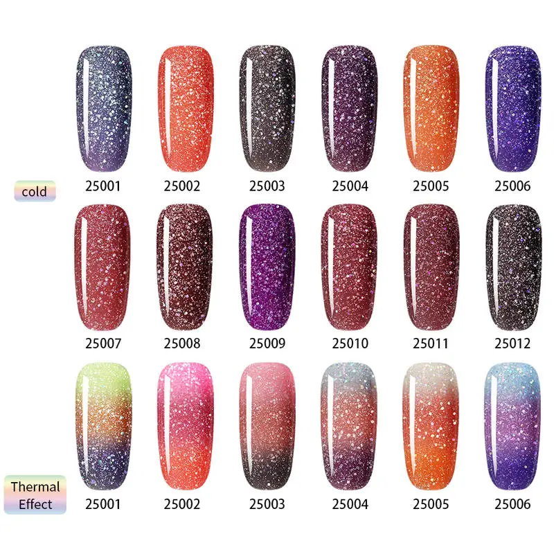 Гель лак для ногтей HNM 8 мл лазер трехцветный термо гель Праймер УФ светодиодный