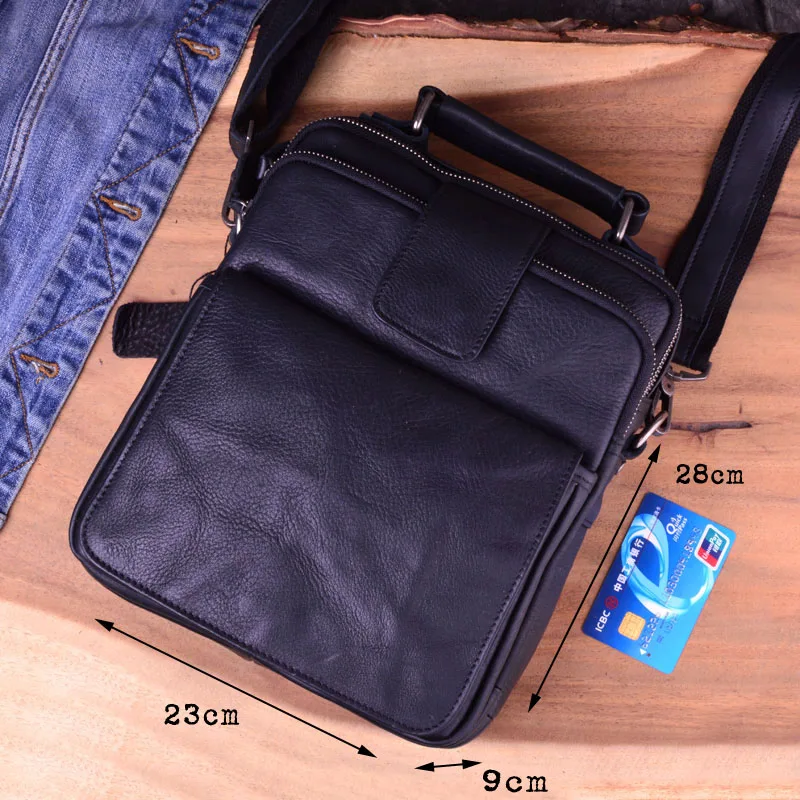 

AETOO Original retro leather men's matte leather casual shoulder Messenger bag vertical section soft skin men bag handbag