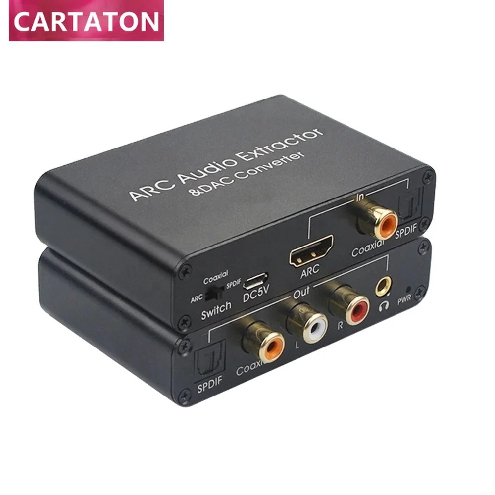 

HDMI ARC 5.1 Audio Extractor HDCP CEC Optical TOSLINK SPDIF 3.5mm RCA Audio Converter HDMI Audio Splitter Adapter