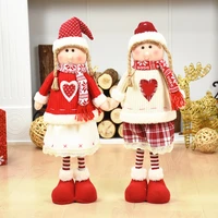santa claus snowman elf christmas ornaments faceless doll 2021 plush doll favor party decoration for home new year