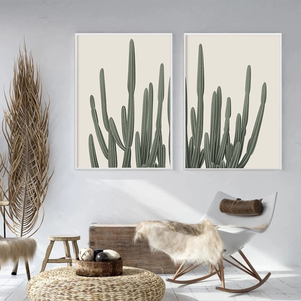 

Nordic Modern Poster Cactus Print Set Canvas Painting Botanical Art Print Minimalist Wall Picture For Living Room Home Decor