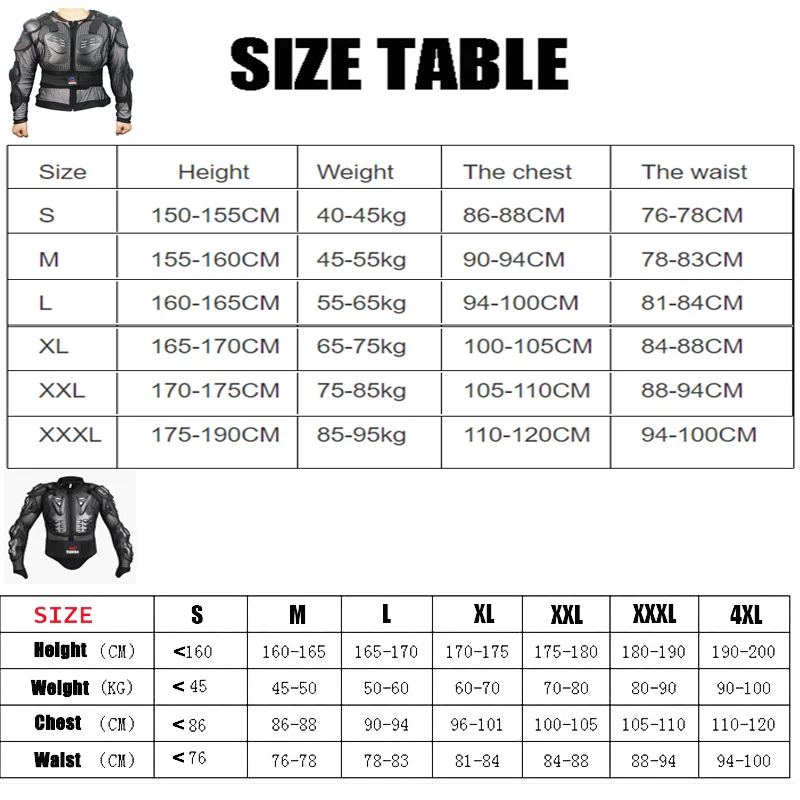 

upbike Motorcycle Full body armor Protection jackets Motocross racing clothing suit Moto Riding protectors turtle Jackets S-4XL