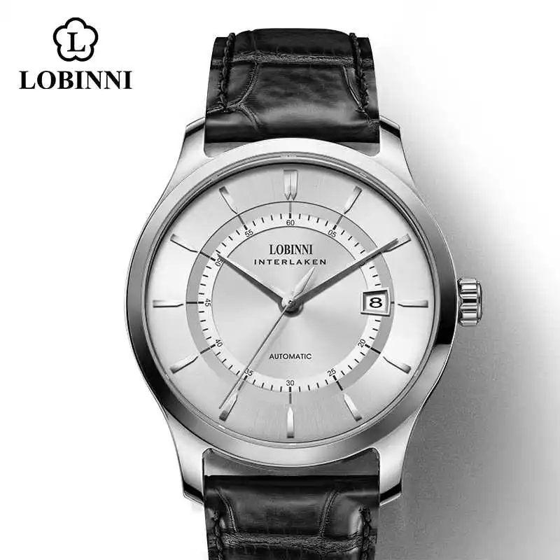 Мужские наручные часы LOBINNI MIYOTA Move мужские кожаные Наручные с автоматическим