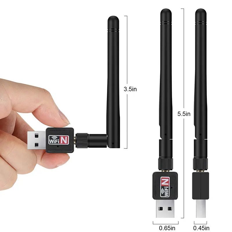 Беспроводная сетевая карта Wi-Fi антенна USB 2 0 150M 802 11 b/g/n RTL8188 адаптер Бесплатный