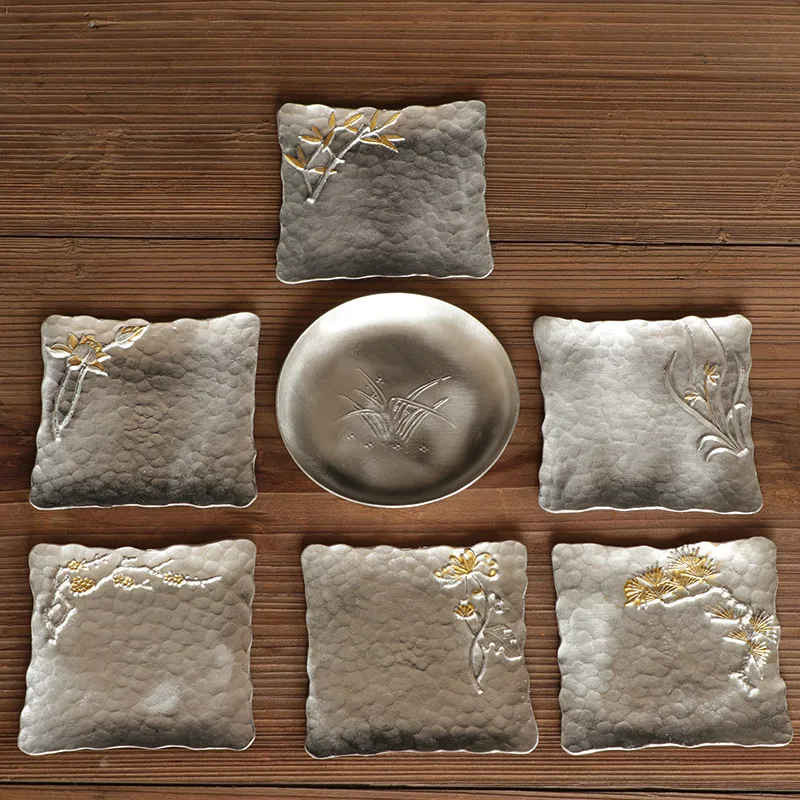 Оловянная Подставка под стаканы винтажные металлические подставки напитки