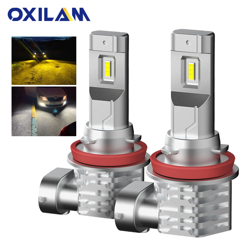 OXILAM 2 шт. H8 H11 светодиодная белая Canbus без ошибок автомобильная противотуманная