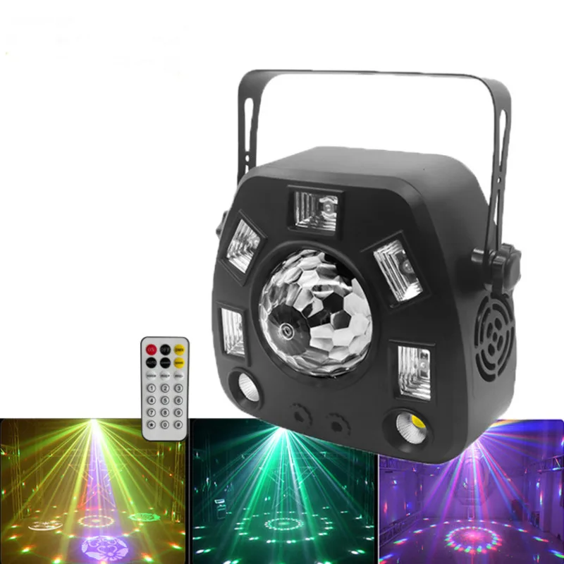 Лазерный прожектор Gobo 4 в 1 СВЕТОДИОДНЫЙ УФ-прожектор с волшебным шаром RGBW