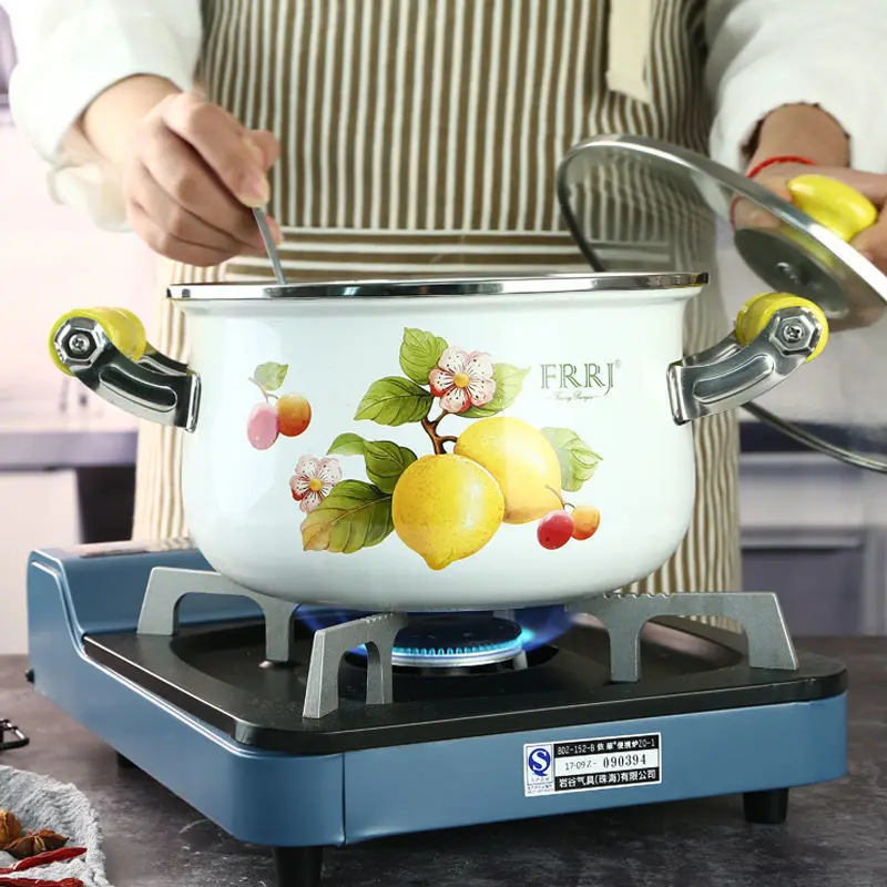 Эмалированная кастрюля Голландская духовка для тушения супа приготовления еды