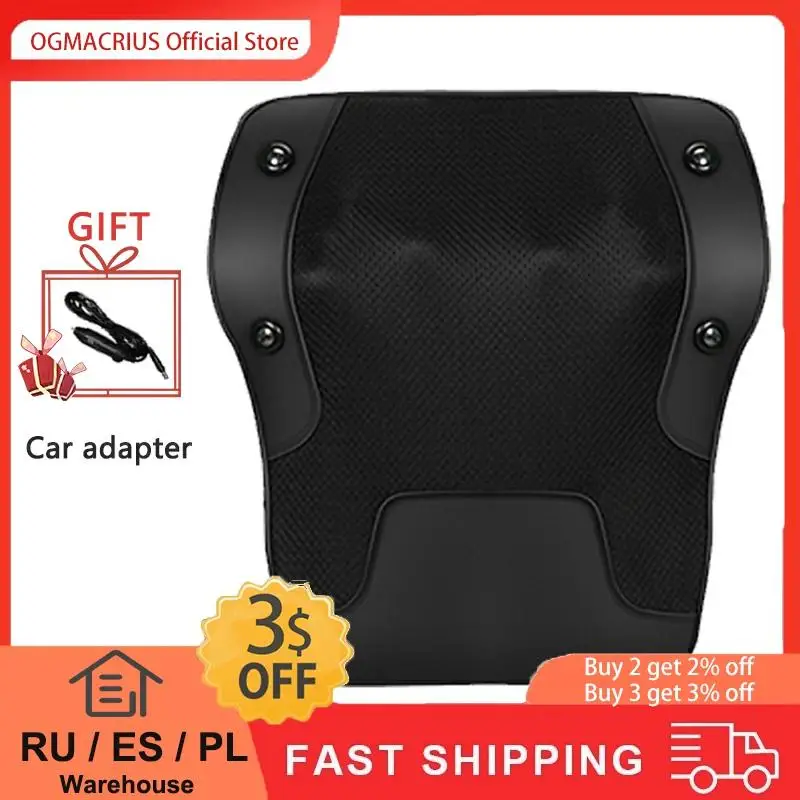 Массажная подушка для шеи плеч спины с электрическим подогревом | Красота и