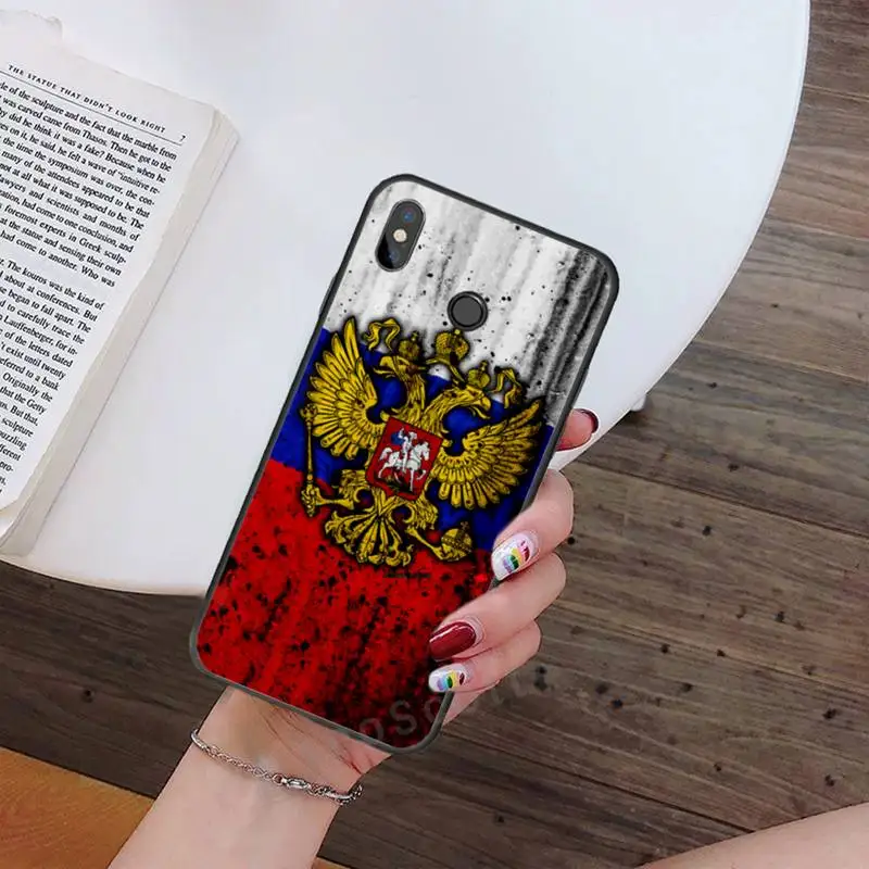 

Russia flag Symbol Emblem Phone Case For Xiaomi Redmi note 7 8 9 t max3 s 10 pro lite Luxury brand shell funda coque