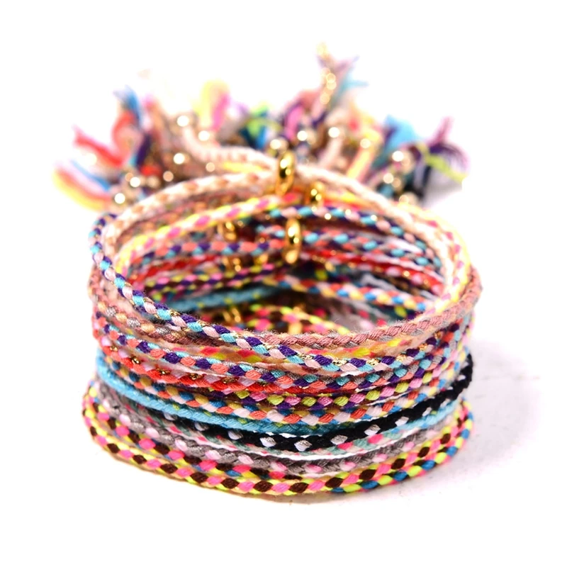 

16Pcs Handmade Wrap Friendship Braided Bracelet for Women Colorful Wrist Cord Adjustable Birthday Gifts-Party Favors