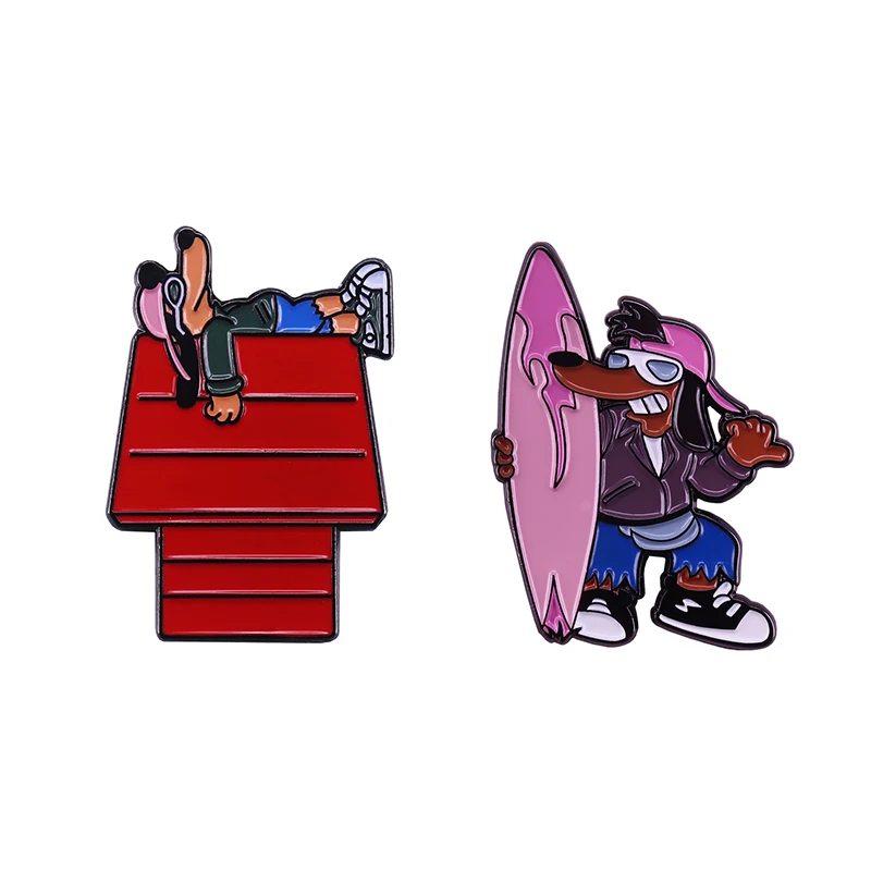 Мультяшная Собака брошь заколка 90 х ностальгия Забавный подарок|Броши| |