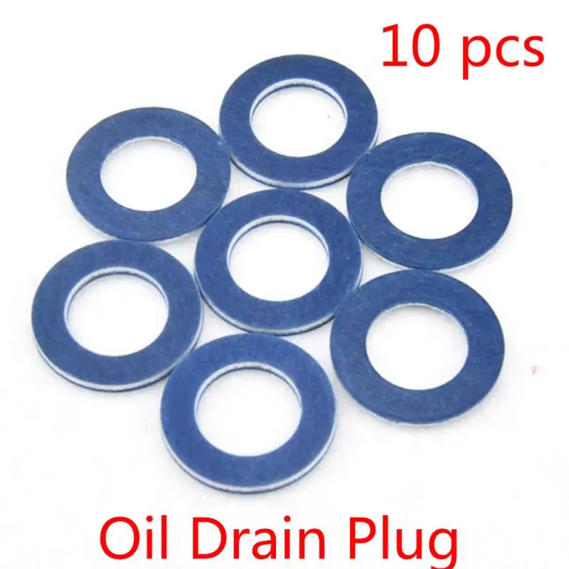

10Pcs/Set Aluminum Engine Oil Drain Plug Crush Gasket Washers Seals 90430-12031 Car Engine Part Replacement For Honda Fit Toyota