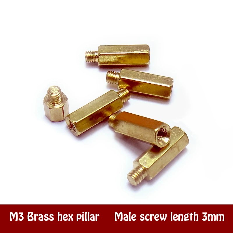 M3 латунная Проставка медная латунные гнездовые и мужские колонны 4 12 мм + 3