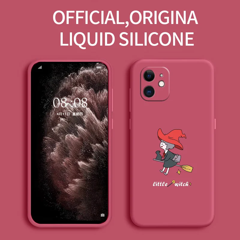 

Soft Cute Witch Pattern Phone Case For iPhone 12 Pro Max 11 X XS XR XSMAX SE2020 8 8Plus 7 7Plus 6 6S Plus Silicone Cover