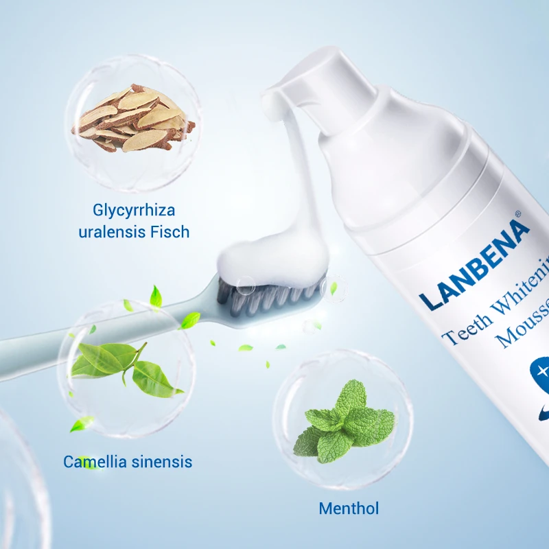 LANBENA отбеливание зубов мусс отбеливатель зубов стоматологический инструмент для чистки зубов Зубная паста белый для ухода за зубами пятна средство для удаления пятен