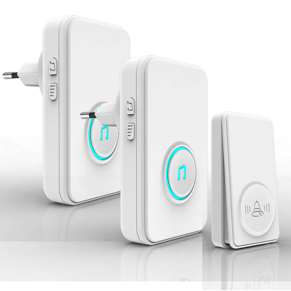 Водонепроницаемый дверной звонок без аккумулятора беспроводной с разъемом