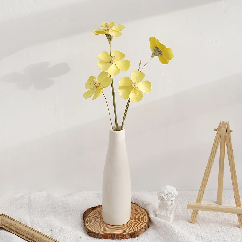 

Fashion Ins Style Home Living Room Newyear Valentine Decoration Top Quality Ornament Gift Natural Dried Real Flower Bouquet Vase