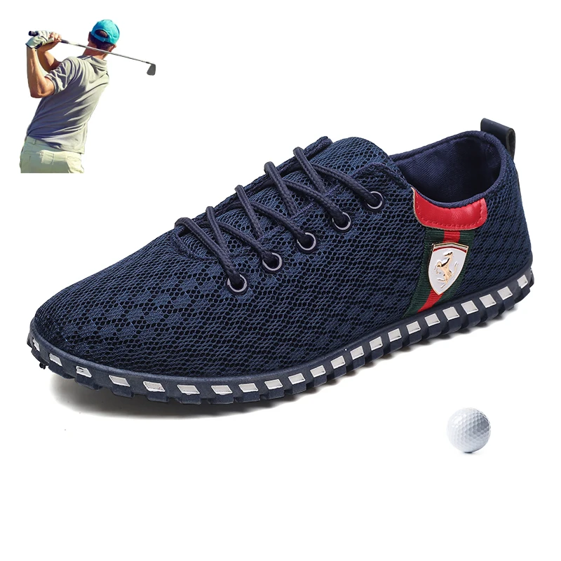 

Men Large Size 39-46 Golf Shoes Summer Breathable Outside Grass Walking Sport Sneakers Male Golfing Golfer Shoes