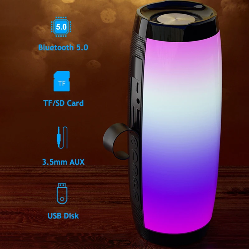 Портативная Bluetooth-колонка мощный беспроводной бумбокс с мощным басом поддержкой