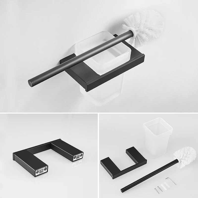 Держатель для полотенец из нержавеющей стали черный держатель двойная вешалка