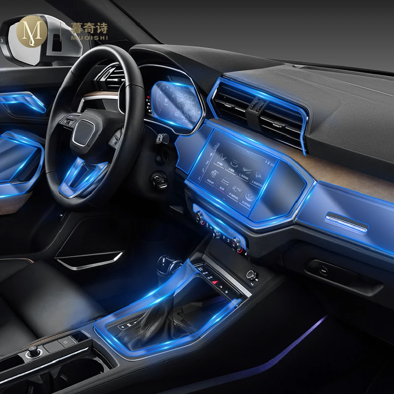 

For Audi Q3 G2B 2019 2020 Car Interior Center console Invisible suit TPU protective film Anti-scratch Accessories Refit LHD RHD