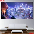 Алмазная живопись сделай сам, Фэнтезийный Замок принца, принцесса, алмазная вышивка, квадратная, круглая, Алмазная мозаика, наборы для декора, большая