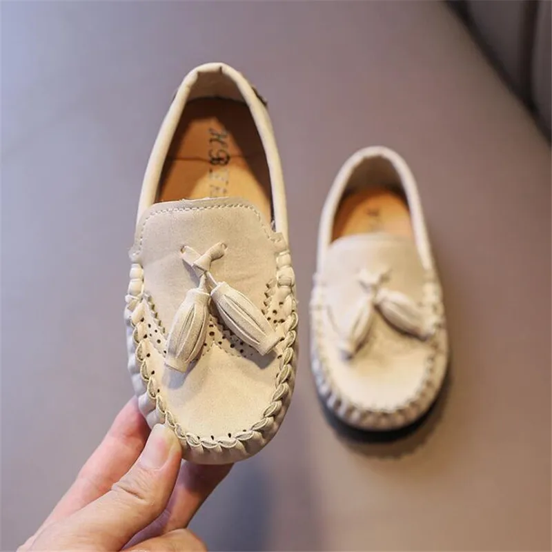 Children Leather Designer Loafers Kids Party Wedding Flats Shoes Slip-on Toddler Tassels Moccasins |