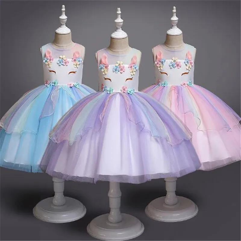

Зимнее пышное платье принцессы с цветами элегантные Детские платья для девочек одежда детвечерние праздничное свадебное платье