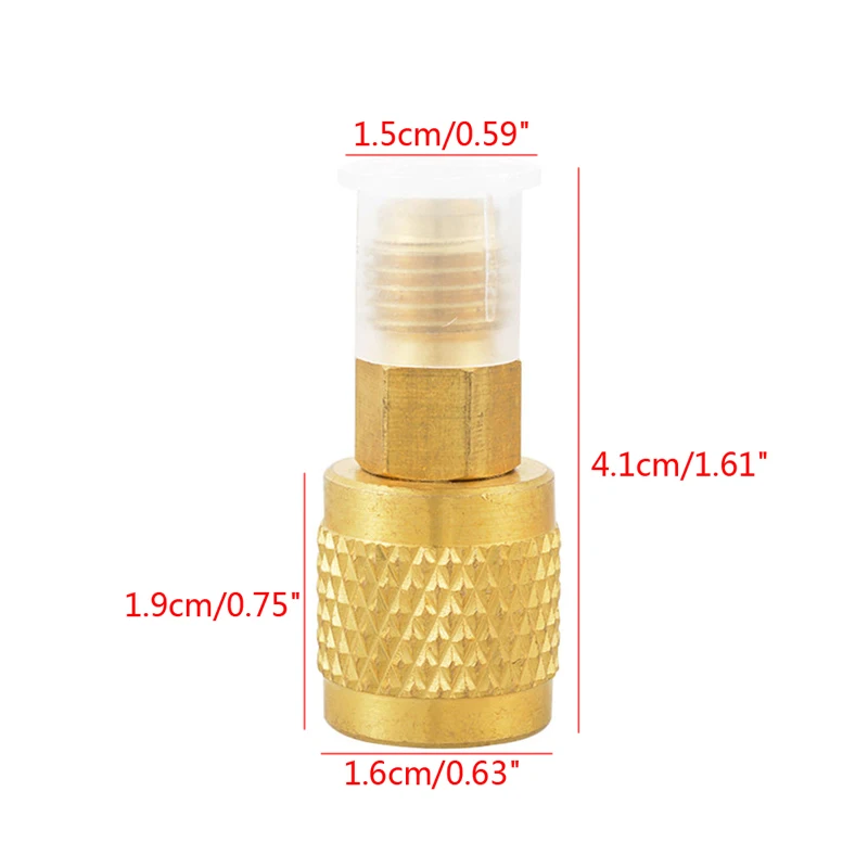 

New R410a Brass Adapter Joints 1/4" Male To 5/16" Female Charging Hose To Pump Whosale&Dropship