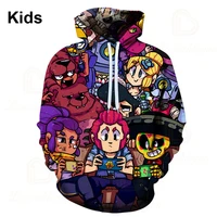kids sweatshirt sandy nita and starboys girls cartoon jacket tops teen clothes 3 to 14 years spike nita max game 3d jacket