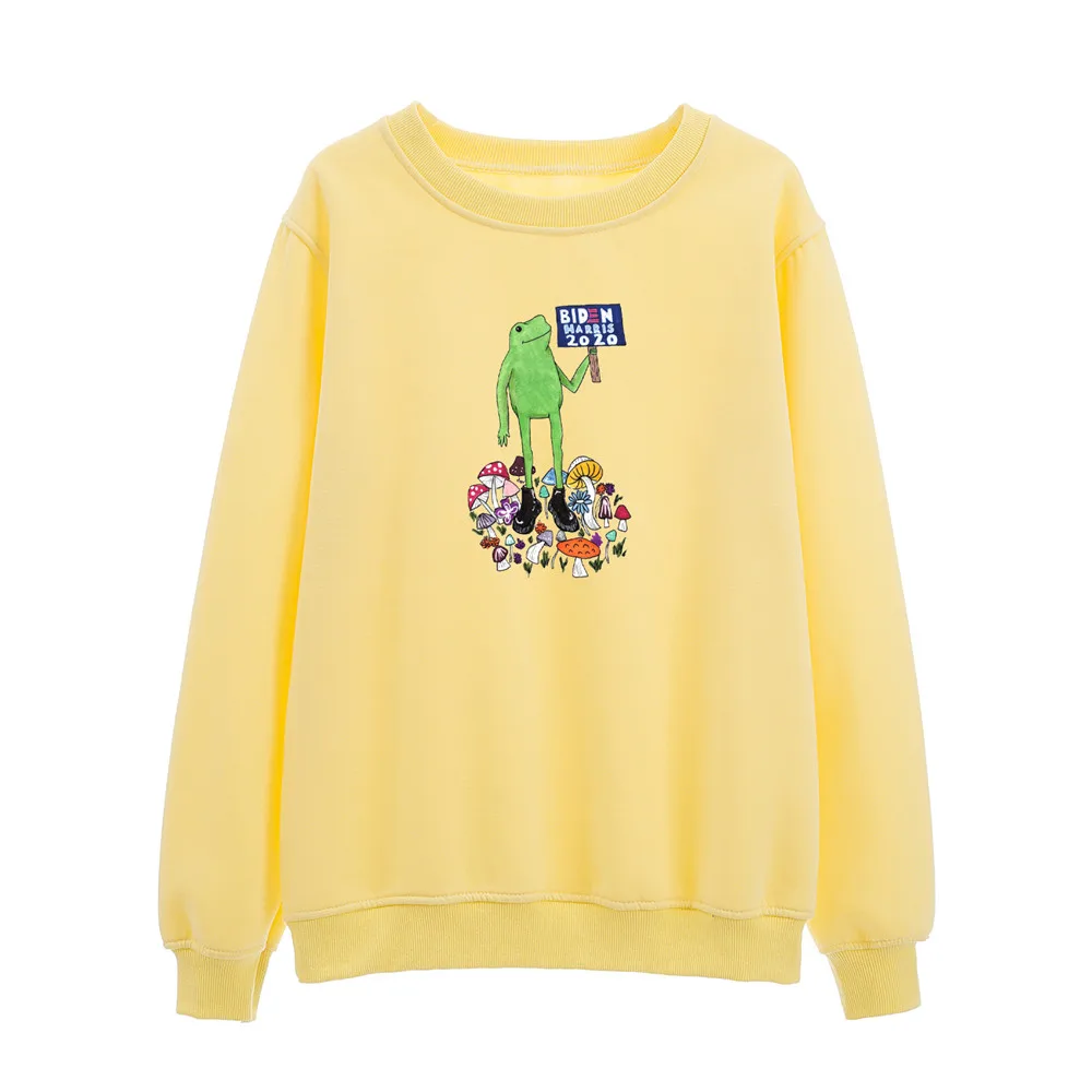 Crewneck Sweetshirt Women Oversized Cute Oversized Hoodies Frog Gothic Sweatshirts Women Fashion Hoddies for Teen Girls Oversize