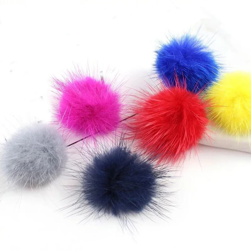 

5pcs 3/3.5/4cm Fluffy Real Mink Fur Ball Pompoms DIY Fur Pom Poms Balls Natural Fur Pompon For Scarves Hats Bags Accessories