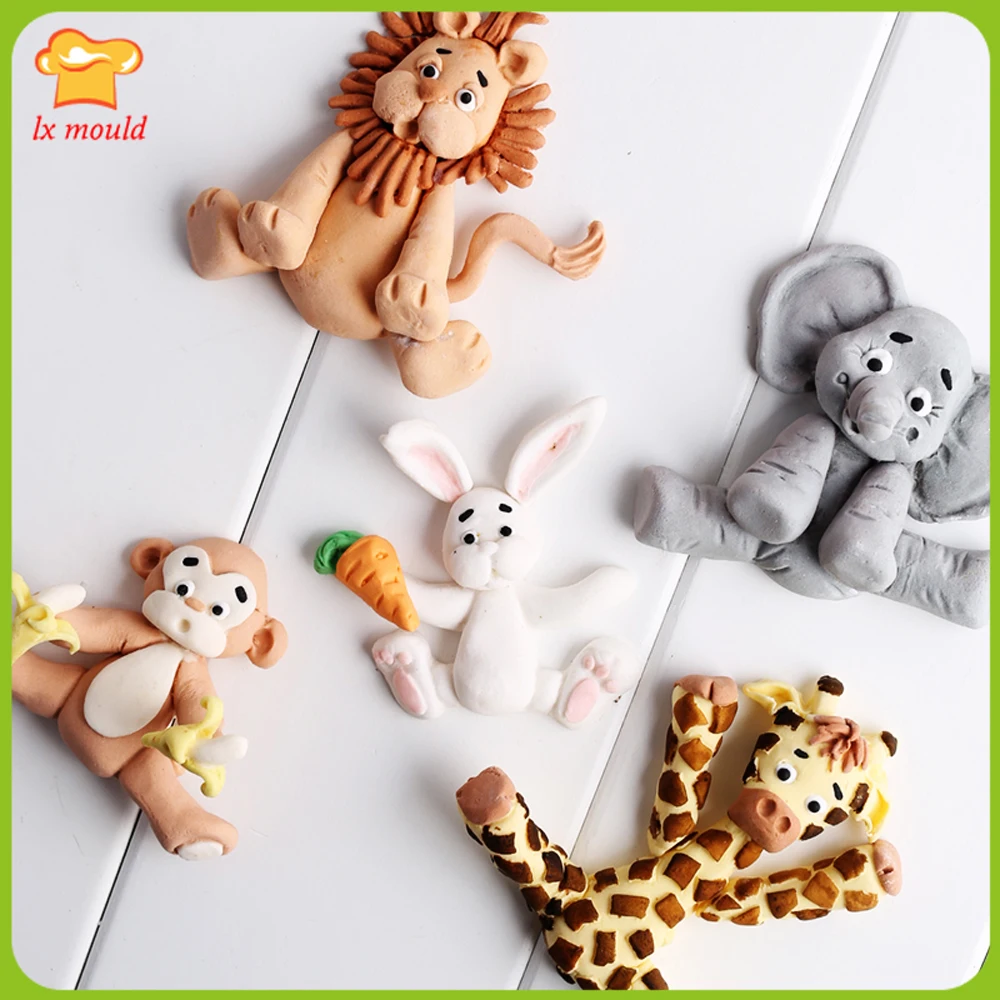 Милый мультфильм силиконовые формы для выпечки в виде животных DIY ароматерапия