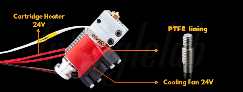 Trianglelab v6 вулкан hotend 12 В/24 В дистанционного Bowen печати j-головы Hotend и вентилятор охлаждения кронштейн для E3D HOTEND для PT100