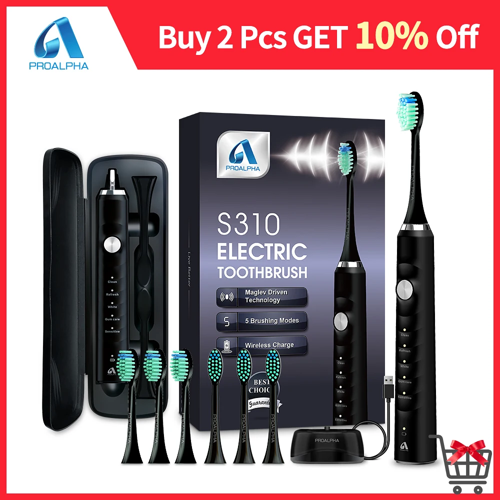 Высококачественные Звуковые электрические зубные щетки Proalpha перезаряжаемая