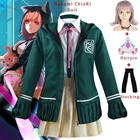 Костюм для косплея из дзяки наньами из Danganronpa 2, свитер с капюшоном, куртка, парик, юбка, рубашка, аниме одежда для женщин, униформа JK, костюм для косплея