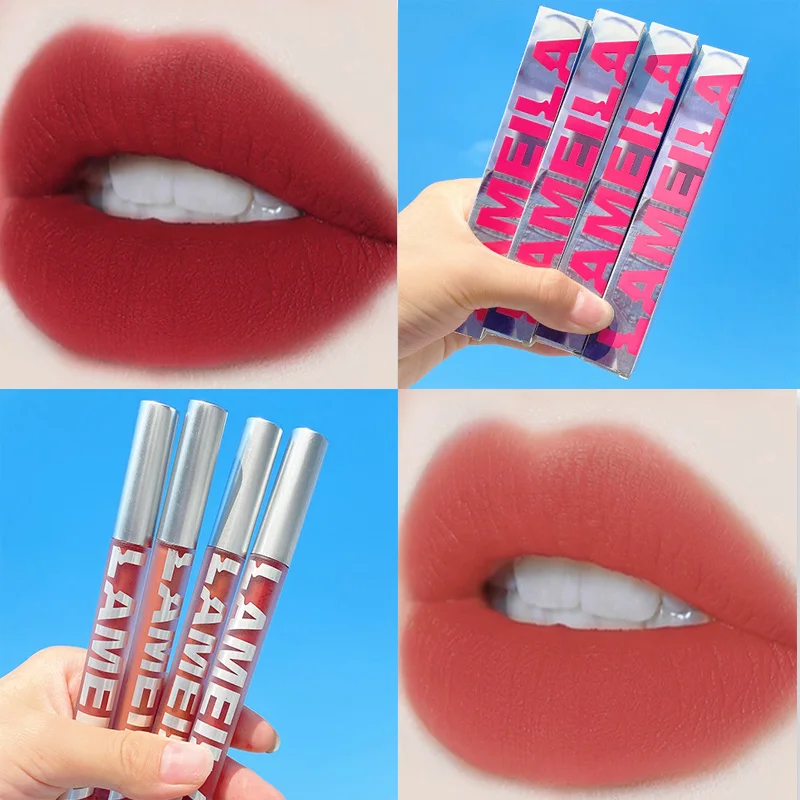 

Matte Velvet Lip Gloss 6 Colors Nude Sexy Lip Tint Long Lasting Waterproof Professional Liquid Lipstick Korean Style Cosmetic