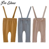 spring toddler boys girls winter ribbed knit overalls kids warm strap pp pants bottoms made of wool baby pants leggings