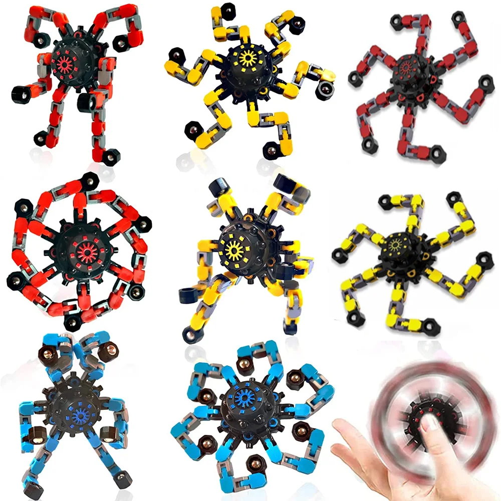 

Механический Спиннер на кончик пальца, деформируемая игрушка для снятия стресса, трансформируемый креативный гироскоп для детей, расслабл...