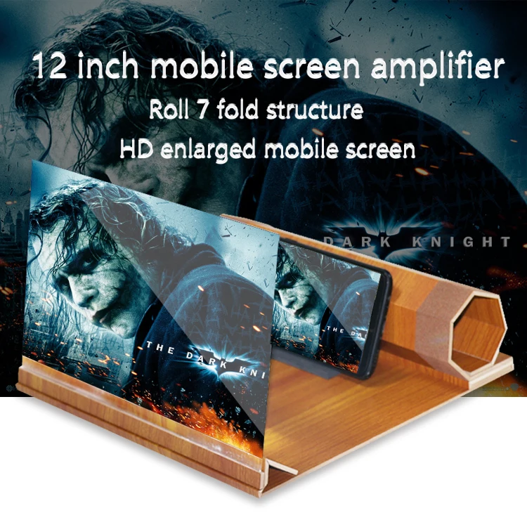 3d Phone Screen Amplifier 12 inch mobile amplifier Folding Screen Amplifier For Xiaomi Samsung Huawei Apple