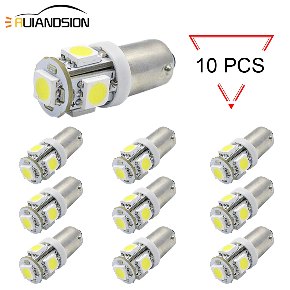 Светодиодный фонарь для мотоцикла и автомобиля 10x DC6V H21W BAY9s BAX9S H6W BA9S T4W 5