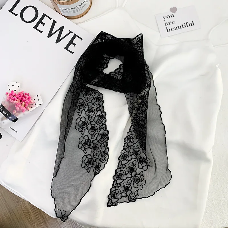 120*13 см вязаный шарф из пашмины шаль с вышивкой кружевная розовым узором