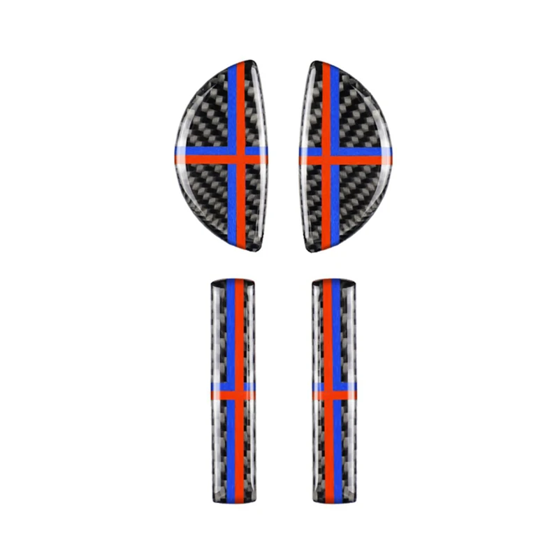 M Style Tefanball 4 шт. для Mini Cooper F55 Clubman F54 Countryman F60 аксессуары для интерьера из углеродного волокна дверная ручка Накладка наклейки - Название цвета: M Style